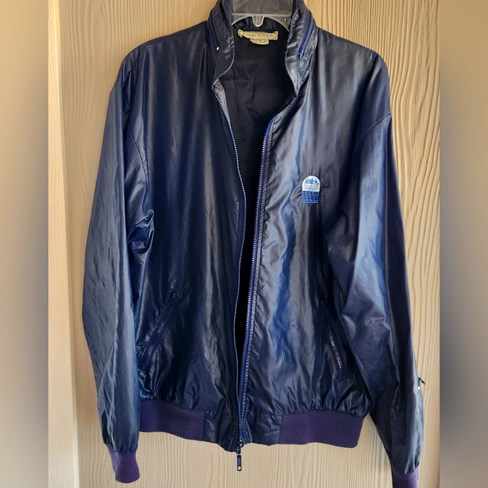 Izod Club Navy Rain Golf Jacket